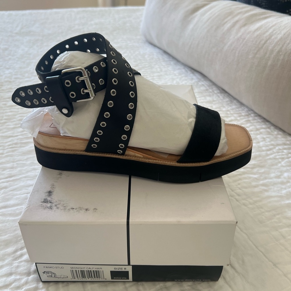 Dolce Vita Panko Stud in Midnight calf hair, New in box, 8